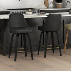 Oakley - Swivel Counter Stool (Set of 2) - Charcoal