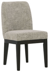 Burkhaus - Dining UPH Side Chair (Set of 2) - Beige / Dark Brown