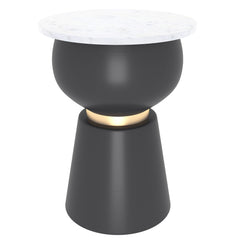 Alora - Accent Table - White / Black