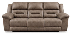 Stoneland - Reclining Sofa - Faux Leather - Fossil