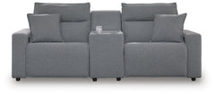 Modmax II - 3-Piece Power Reclining Sectional With Console - Salt And Pepper - Next-Gen Nuvella