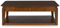 Trenmour - Rectangular Cocktail Table - Medium Brown