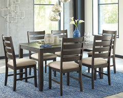 Rokane - Dining Room Table Set (Set of 7) - Brown