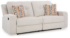 Danum - 2 Seat Reclining Sofa - Fabric - Stone