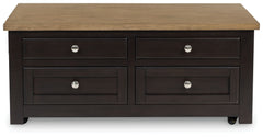 Drazmine - Lift Top Cocktail Table - Brown