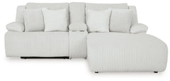 Top Tier - 3-Piece Reclining Sectional Sofa With Raf Chaise - Fabric - Alloy