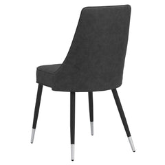 Silvano - Side Chair (Set of 2) - Vintage Gray / Black