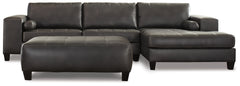 Nokomis 2-Piece Sectional with Chaise and Oversized Accent Ottoman