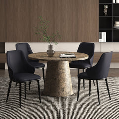 Godiva/Kash - 5 Piece Dining Set - Gray / Black