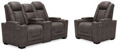HyllMont Power Reclining Loveseat and Power Recliner
