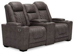 HyllMont Power Reclining Sofa and Loveseat