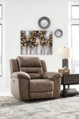 Stoneland - Power Rocker Recliner - Faux Leather - Fossil