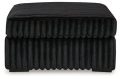 Midnight-Madness 3-Piece Sectional and Oversized Ottoman
