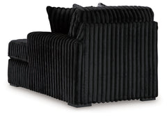Midnight-Madness 4-Piece Sectional and Oversized Accent Ottoman