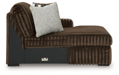 Midnight-Madness 4-Piece Sectional and Oversized Accent Ottoman