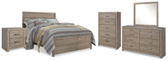 Culverbach Queen Panel Bed, Dresser, Mirror, Chest and 2 Nightstands