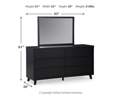 Danziar King Panel Bed, Dresser, Mirror and Nightstand