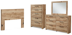 Hyanna Queen Panel Headboard, Dresser, Mirror and Chest