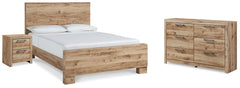 Hyanna Queen Panel Bed, Dresser, and Nightstand