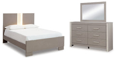 Surancha Queen Panel Bed, Dresser and Mirror