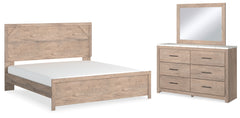 Senniberg King Panel Bed, Dresser and Mirror