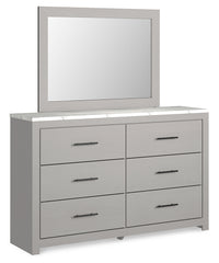Cottonburg Queen Panel Bed with Dresser, Mirror and Nightstand