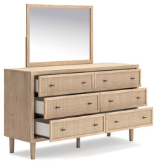 Cielden King Panel Bed, Dresser, Mirror and Nightstand