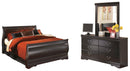 Huey Vineyard Queen Sleigh Bed with Dresser and Mirror