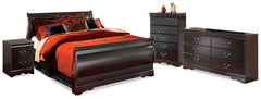 Huey Vineyard Full Sleigh Bed, Dresser, Mirror, Chest and Nightstand