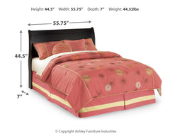 Huey Vineyard Full Sleigh Headboard, Dresser and Mirror