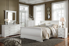 Anarasia Queen Sleigh Bed, Dresser and Mirror