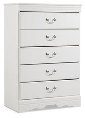Anarasia Queen Sleigh Bed with Chest of Drawers and Nightstand