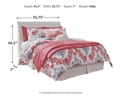 Anarasia Full Sleigh Headboard, Dresser and Mirror