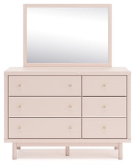 Wistenpine Twin Upholstered Panel Bed, Dresser and Mirror