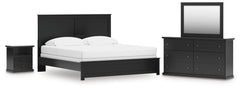 Maribel King Panel Bed, Dresser, Mirror and Nightstand