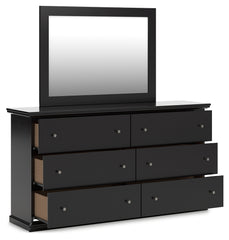 Maribel King Panel Bed, Dresser, Mirror and Nightstand