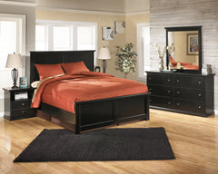 Maribel Full Panel Bed with Dresser, Mirror and 2 Nightstands