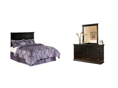 Maribel Full Panel Headboard, Dresser and Mirror