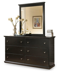 Maribel Queen Panel Bed with Dresser, Mirror and Nightstand