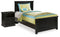 Maribel Twin Panel Bed and Nightstand