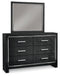 Kaydell King Panel Storage Bed, Dresser, Mirror, Chest and Nightstand