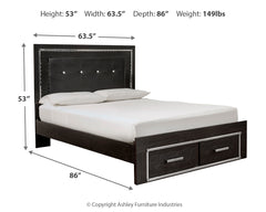 Kaydell Queen Panel Bed with Storage