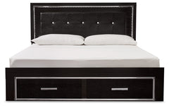 Kaydell King Storage Bed, Dresser, Mirror and Nightstand