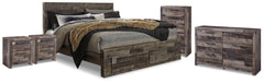 Derekson King Storage Bed, Dresser, Chest and 2 Nightstands