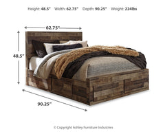 Derekson Queen Panel Bed with 4 Storage Drawers