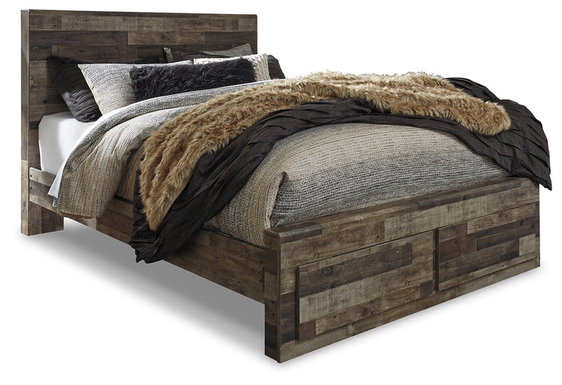 Derekson Queen Panel Bed with 2 Storage Drawers