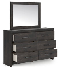Hollivern Queen Panel Bed, Dresser, Mirror and Nightstand