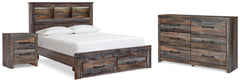 Drystan Full Bookcase Bed, Dresser and Nightstand