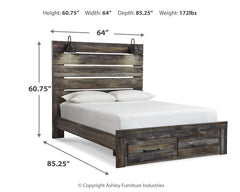 Drystan Queen Panel Storage Bed, Dresser and Mirror