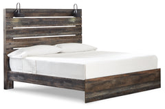 Drystan King Panel Bed, Dresser, Mirror, and Nightstand